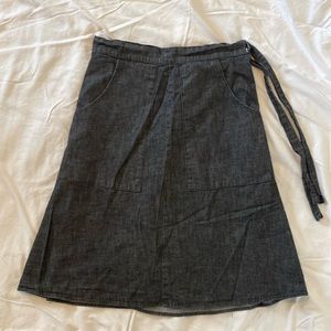 Vintage chambray wrap skirt